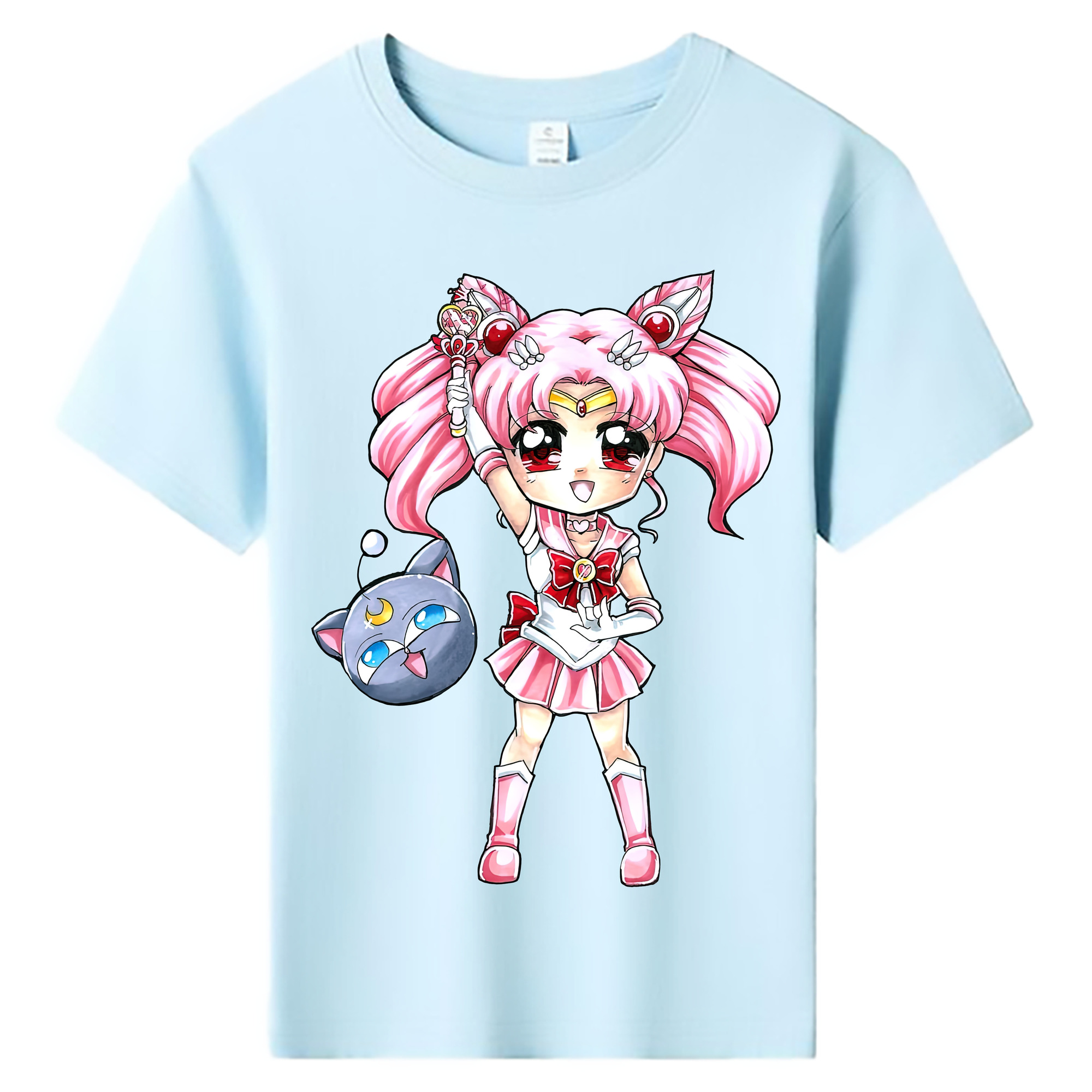（画像用） 美少女戦士セーラームーン ちびうさ Sailor Moon Chibiusa Tsukino Usagi Small Lady Serenity 綿100％キッズTシャツ（フロントプリント）